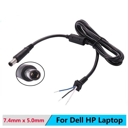  Câble DC laptop HP DELL 1.2M de connecteur DC 7,4 * 5,0mm
