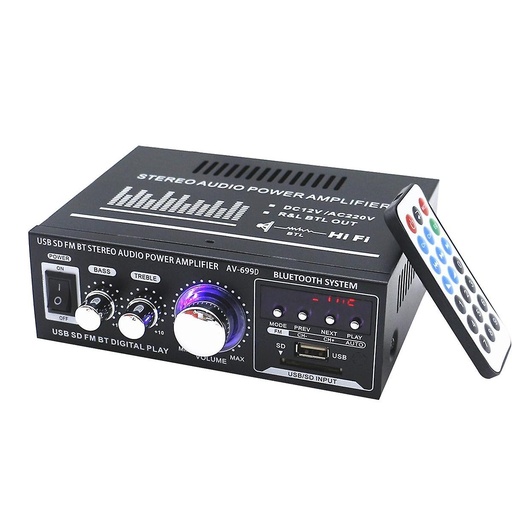 Mini HIFI digital bluetooth audio power amplifier.2. SD Card, U disk, MP3 format play 400w bt-699